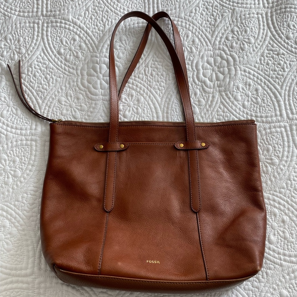 Fossil leather handbag